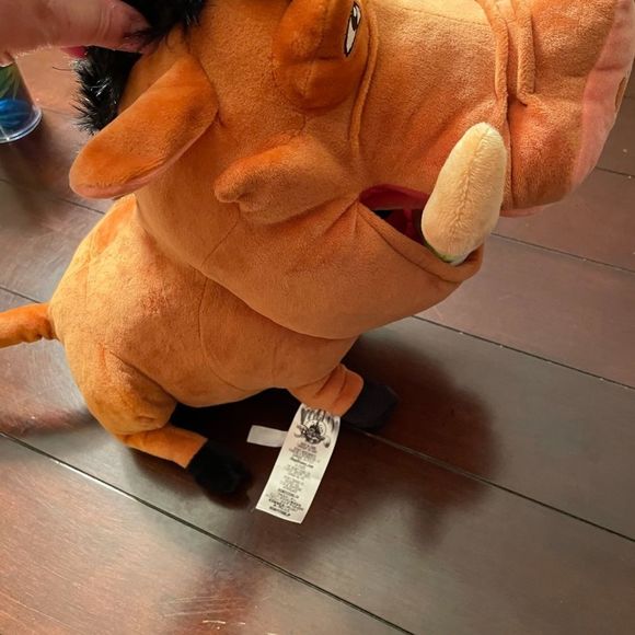 Disney Orange and Black Pumbaa Plush Toy - Picture 7 of 11